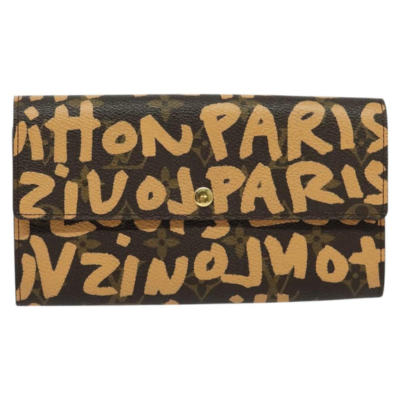 LOUIS VUITTON Monogram Graffiti Porte Monnaie Credit Wallet M92190 Auth MY097AV