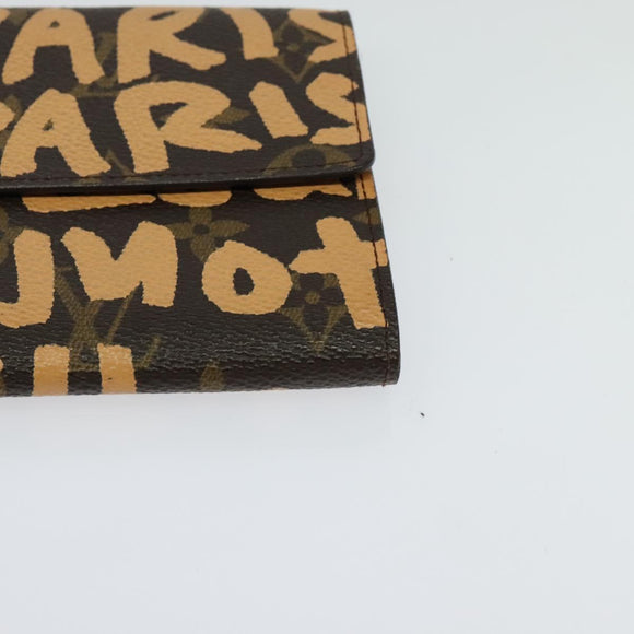LOUIS VUITTON Monogram Graffiti Porte Monnaie Credit Wallet M92190 Auth MY097AV