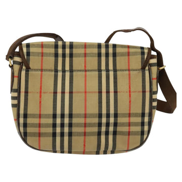 Burberrys Nova Check Shoulder Bag Canvas Beige Brown Auth MY105 - 0