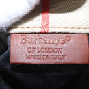 Burberrys Nova Check Hand Bag Canvas Beige Auth MY106-11