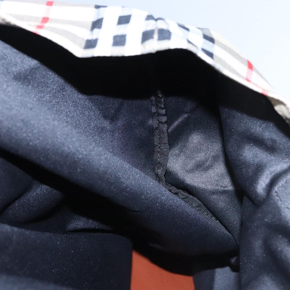 Burberrys Nova Check Hand Bag Canvas Beige Auth MY106