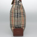 Burberrys Nova Check Hand Bag Canvas Beige Auth MY106-3