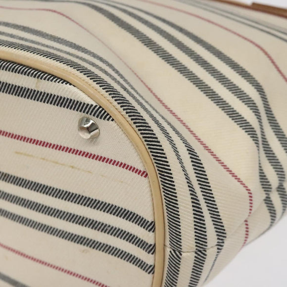 BURBERRY Nova Check Tote Bag Canvas Beige Auth MY107