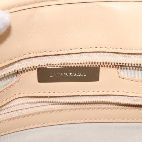 BURBERRY Nova Check Tote Bag Canvas Beige Auth MY107