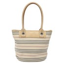 BURBERRY Nova Check Tote Bag Canvas Beige Auth MY107-3