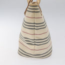 BURBERRY Nova Check Tote Bag Canvas Beige Auth MY107-3