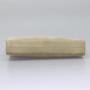 Salvatore Ferragamo Gancini Chain Shoulder Bag Suede Beige Gold Auth MY113-5