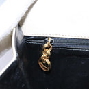 Salvatore Ferragamo Gancini Chain Shoulder Bag Suede Beige Gold Auth MY113-21