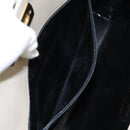 Salvatore Ferragamo Gancini Chain Shoulder Bag Suede Beige Gold Auth MY113-22