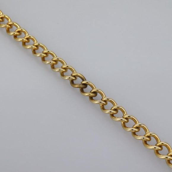 Salvatore Ferragamo Gancini Chain Shoulder Bag Suede Beige Gold Auth MY113