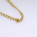 Salvatore Ferragamo Gancini Chain Shoulder Bag Suede Beige Gold Auth MY113-9