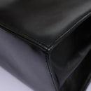 Salvatore Ferragamo Gancini Hand Bag Leather 2way Black Gold Auth MY114-17