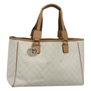 GUCCI GG Supreme Tote Bag PVC Outlet White Gold 264216 Auth MY141-1