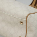 GUCCI GG Supreme Tote Bag PVC Outlet White Gold 264216 Auth MY141-9