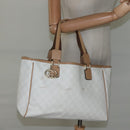 GUCCI GG Supreme Tote Bag PVC Outlet White Gold 264216 Auth MY141-21