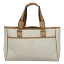 GUCCI GG Supreme Tote Bag PVC Outlet White Gold 264216 Auth MY141-3