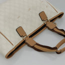 GUCCI GG Supreme Tote Bag PVC Outlet White Gold 264216 Auth MY141-6