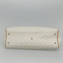 GUCCI GG Supreme Tote Bag PVC Outlet White Gold 264216 Auth MY141-5