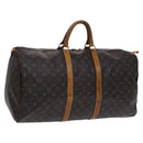 LOUIS VUITTON Monogram Keepall 55 Boston Bag M41424 LV Auth MY147-1