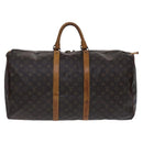 LOUIS VUITTON Monogram Keepall 55 Boston Bag M41424 LV Auth MY147-13