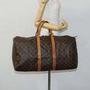 LOUIS VUITTON Monogram Keepall 55 Boston Bag M41424 LV Auth MY147-21