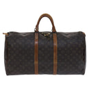 LOUIS VUITTON Monogram Keepall 55 Boston Bag M41424 LV Auth MY147-2