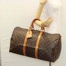 LOUIS VUITTON Monogram Keepall 45 Boston Bag M41428 LV Auth MY148-22
