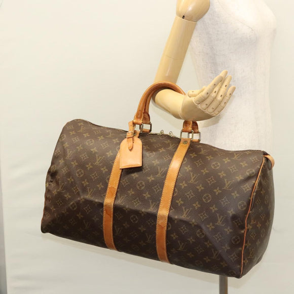 LOUIS VUITTON Monogram Keepall 45 Boston Bag M41428 LV Auth MY148
