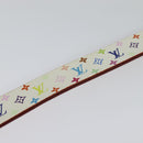LOUIS VUITTON Monogram Multicolore Ceinture Carre Gürtel Weiß M9270U LV Auth MY153-3