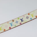 LOUIS VUITTON Monogram Multicolore Ceinture Carre Gürtel Weiß M9270U LV Auth MY153-6