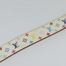 LOUIS VUITTON Monogram Multicolore Ceinture Carre Gürtel Weiß M9270U LV Auth MY153-7