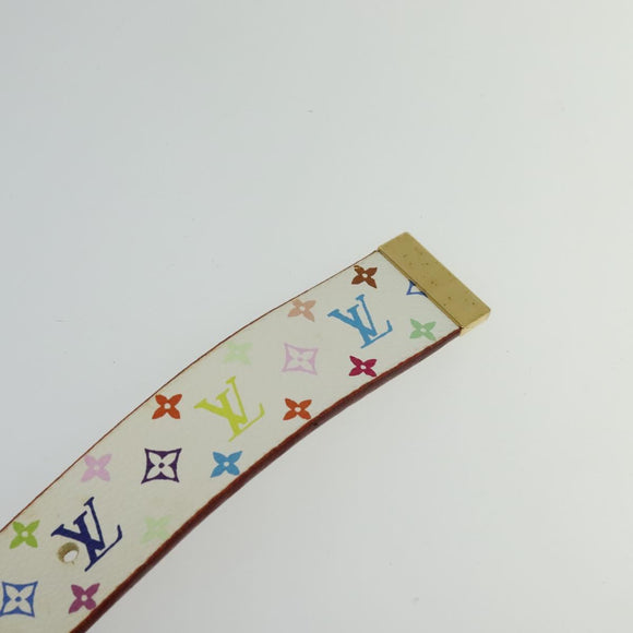 LOUIS VUITTON Monogram Multicolor Ceinture Carre Belt White M9270U LV Auth MY153