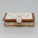 LOUIS VUITTON Multicolor Portefeuille Viennois Wallet White M92987 LV Auth MY154-5