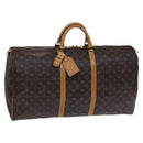 LOUIS VUITTON Monogram Keepall 60 Boston Bag M41422 LV Auth MY160-1