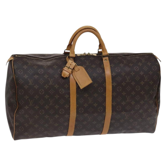 LOUIS VUITTON Monogram Keepall 60 Boston Bag M41422 LV Auth MY160