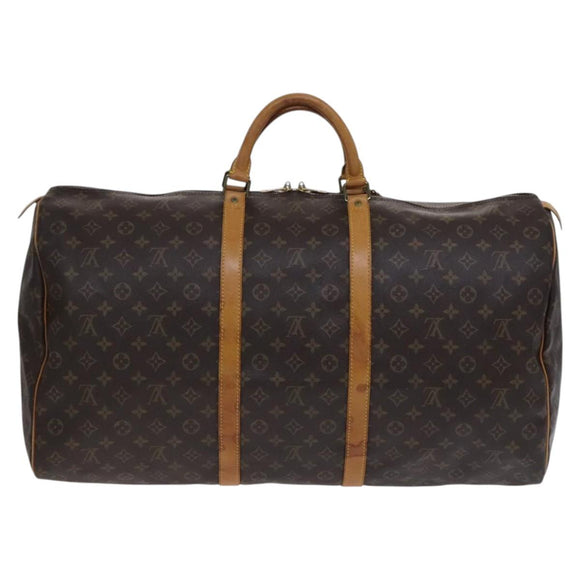 LOUIS VUITTON Monogram Keepall 60 Boston Bag M41422 LV Auth MY160