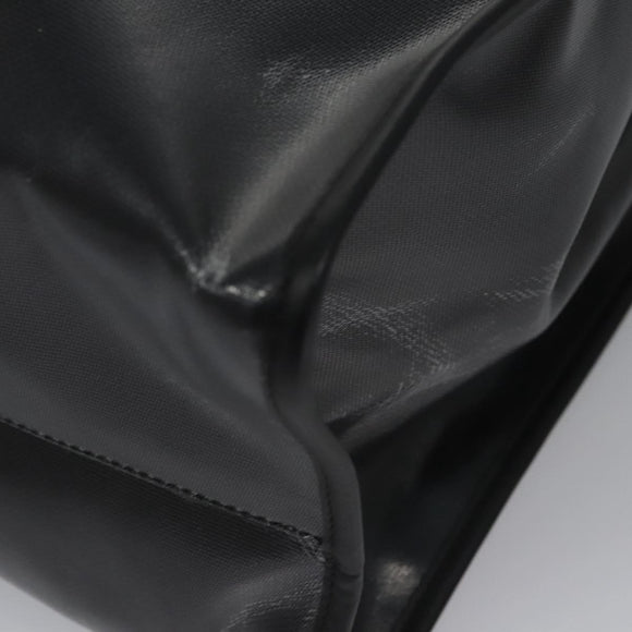 FENDI Tote Bag Coated Canvas 2way Black Silver Auth MY167V