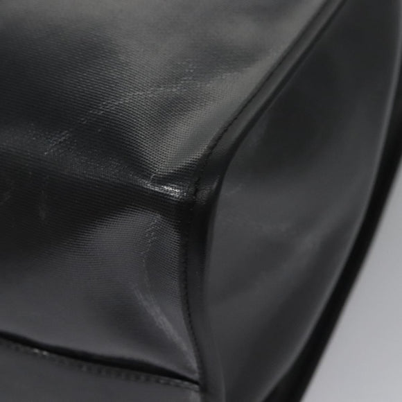 FENDI Tote Bag Coated Canvas 2way Black Silver Auth MY167V