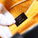 FENDI Tote Bag Coated Canvas 2way Black Silver Auth MY167V-12