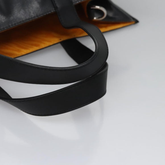 FENDI Tote Bag Coated Canvas 2way Black Silver Auth MY167V