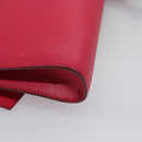 Salvatore Ferragamo Gancini Shoulder Bag Safiano leather Pink Silver Auth MY169V-15