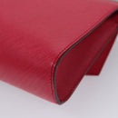 Salvatore Ferragamo Gancini Shoulder Bag Safiano leather Pink Silver Auth MY169V-16