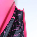 Salvatore Ferragamo Gancini Shoulder Bag Safiano leather Pink Silver Auth MY169V-19