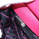 Salvatore Ferragamo Gancini Shoulder Bag Safiano leather Pink Silver Auth MY169V-21