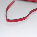 Salvatore Ferragamo Gancini Shoulder Bag Safiano leather Pink Silver Auth MY169V-7