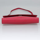 Salvatore Ferragamo Gancini Shoulder Bag Safiano leather Pink Silver Auth MY169V-5