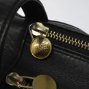 Gianni Versace Clutch Bag Leather Black Gold Auth MY181-10