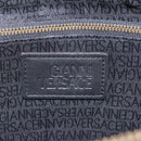 Gianni Versace Clutch Bag Leather Black Gold Auth MY181-18