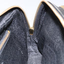 Gianni Versace Clutch Bag Leather Black Gold Auth MY181-19