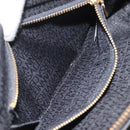 Gianni Versace Clutch Bag Leather Black Gold Auth MY181-12